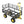 Outdoor Wagon Cart with Metal Frame - Green