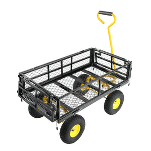 Outdoor Wagon Cart with Metal Frame - Green