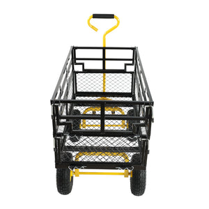 Outdoor Wagon Cart with Metal Frame - Green