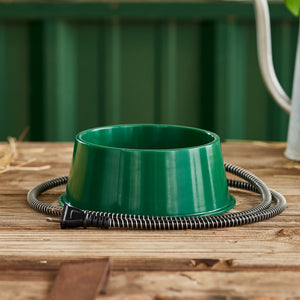 Farm Innovators QT-1 1 Quart Electric Heated Pet Water Bowl, 25 Watt, Green