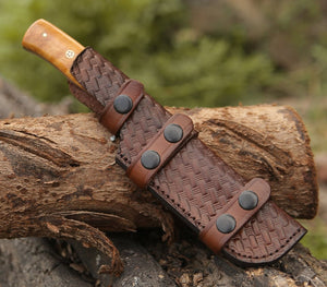 Quantum Camp Knife with Olive Wood Handle