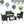4 PC Rattan Patio Furniture Set with Cushions - Black and Green