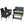 4 PC Rattan Patio Furniture Set with Cushions - Black and Green