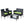 4 PC Rattan Patio Furniture Set with Cushions - Black and Green