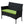 4 PC Rattan Patio Furniture Set with Cushions - Black and Green