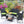 4 PC Rattan Patio Furniture Set with Cushions - Black and Green