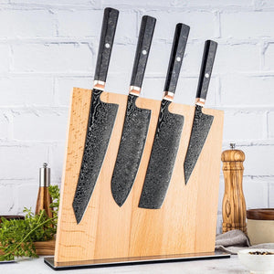 Raven Japanese Knife VG-10 Damascus Steel With Carbon Fiber Handle - TRAPSKI