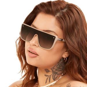 Rayz - Limited Edition Nude Squared Sunglasses - TRAPSKI