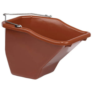 Little Giant 20-Quart Durable Flat Back Livestock Feed Bucket, Red (2 Pack) - TRAPSKI