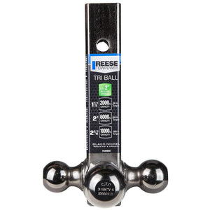 Reese Towpower 7039800 Versatile Universal Vehicle Triple Ball Tow Mount, Black