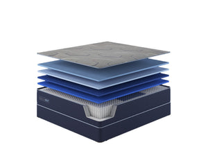 HealthRest PolarBreeze Plush Mattress with Cooling Gel Foam - Navy Blue