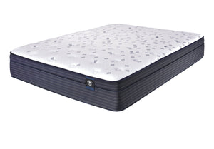 Hybrid Euro Top Mattress with Cooling Comfort - White & Blue