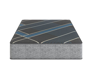Plush Gel Memory Foam Twin Mattress with Smooth Top - Grey & Blue