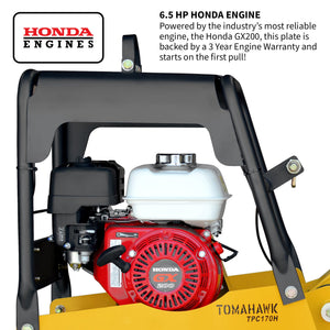 6.5 HP Honda Reverse Hydraulic Plate Compactor for Asphalt, Aggregate, Cohesive Soil Compaction - TRAPSKI