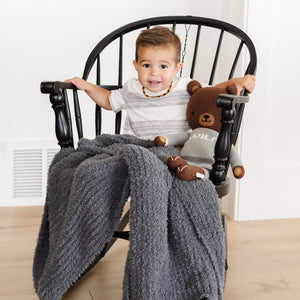 Ribbed Bamboni® Receiving Blanket 30x40 Inch Microfiber