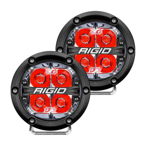 RIGID Industries 360-Series 4" LED Off-Road Spot Beam w/Red Backlight - Black Housing - TRAPSKI