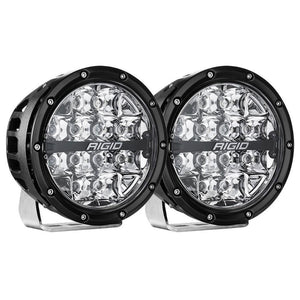 RIGID Industries 360-Series RGBW 6" Offroad Lamp Spot Beam w/RGBW Backlight Pods - Set of 2 [36412] - TRAPSKI