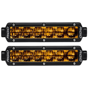 RIGID Industries 6" SR-Series SAE Compliant Fog Light - Black w/Yellow Light - TRAPSKI