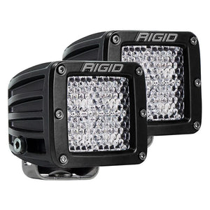 RIGID Industries D-Series PRO Flood Diffused Surface Mount Black Light - Pair - TRAPSKI