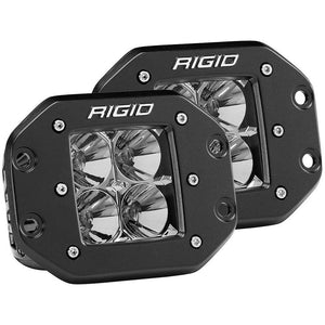 RIGID Industries D-Series PRO Flood Flush Mount Black Light - Pair - TRAPSKI