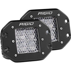 RIGID Industries D-Series PRO - Flush Mount - Diffused - Pair - Black - TRAPSKI