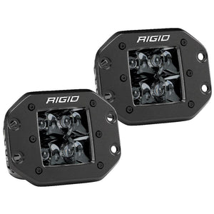 RIGID Industries D-Series PRO Flush Mount - Spot LED - Midnight Edition - Pair - Black - TRAPSKI
