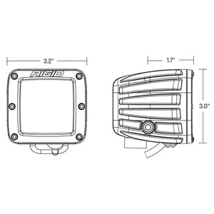 RIGID Industries D-Series Spot w/Amber Pro Lens - Pair - TRAPSKI