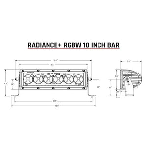 RIGID Industries Radiance + 10" Light Bar - RGBW - TRAPSKI