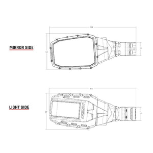 RIGID Industries Reflect Mirror Light - Black (Pair) - TRAPSKI