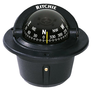 Ritchie F-50 Explorer Compass - Flush Mount - Black - TRAPSKI