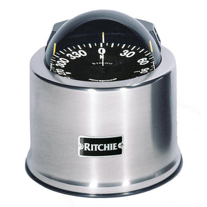 Ritchie SP-5-C GlobeMaster Compass - Pedestal Mount - Stainless Steel - 12V - 5 Degree Card - TRAPSKI