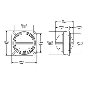 Ritchie V-527 Kayak Compass - Bulkhead Mount - White Dial - TRAPSKI