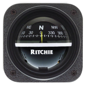 Ritchie V-537 Explorer Compass - Bulkhead Mount - Black Dial - TRAPSKI