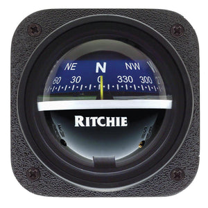 Ritchie V-537B Explorer Compass - Bulkhead Mount - Blue Dial - TRAPSKI