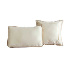 Rings 7 PC Reversible Matte Satin Comforter Set with Circle Quilting - Matte Satin