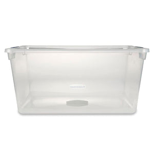 Rubbermaid Cleverstore 95 Quart Plastic Storage Container & Lid, Clear (8 Pack)