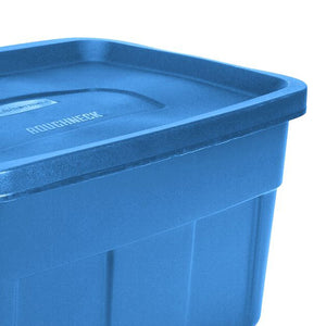 Rubbermaid Roughneck Tote 14 Gallon Storage Container, Heritage Blue (6 Pack) - TRAPSKI