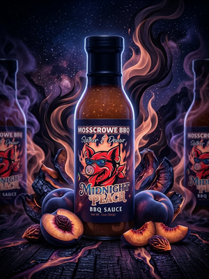 Midnight Peach BBQ glaze