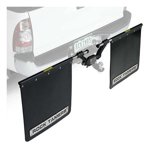 ROCK TAMERS 2.5" Hub Mudflap System - Matte Black/Stainless - TRAPSKI