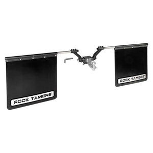 ROCK TAMERS 3" Hub Mudflap System - Matte Black/Stainless - TRAPSKI