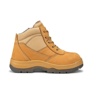 ROCKROOSTER Cortez Tan 6 Inch Zip-sided Steel toecap Leather Work Boots AK050