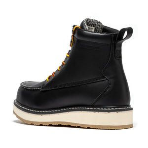 ROCKROOSTER Trinidad Men's 6 inch Black Steel Toe Wedge Work Boots SAP2301