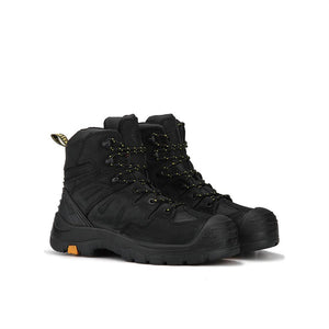 ROCKROOSTER Woodland Black 6 inch Composite Toe Leather Work Boots AK609