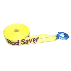 Rod Saver Heavy-Duty Winch Strap Replacement - Yellow - 2" x 25 - TRAPSKI