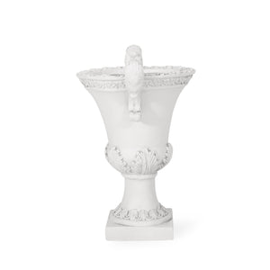 Roman Style MGO Garden Urn Planter with Drainage Hole – Antique White