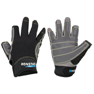 Ronstan Sticky Race Gloves - 3-Finger - Black - S - TRAPSKI