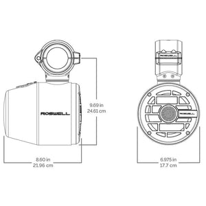 Roswell R 6.5 Tower Speakers - Anthracite Grille - 60W RMS 120W Peak Power - TRAPSKI