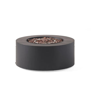 Round Iron Fire Pit with 40,000 BTU Heat Output - Gray or Dark Gray