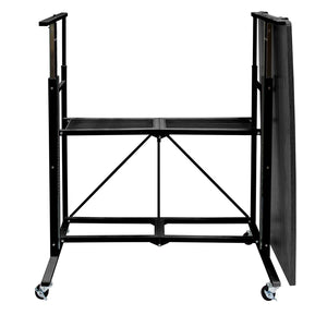 Origami Up Down Adjustable Sitting Standing Workstation Desk w/ Wheels, Black - TRAPSKI