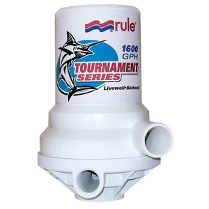 Rule Tournament Series 1600 GPH Livewell Pump Dual Port - TRAPSKI